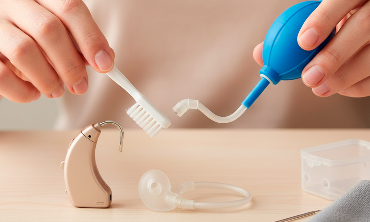 Limpieza de audífonos medicados retroauriculares paso a paso