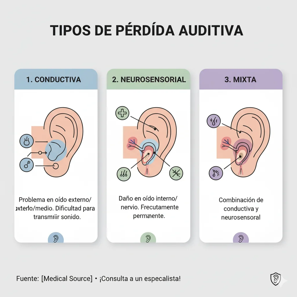 Tipos de pérdida auditiva y cómo se tratan