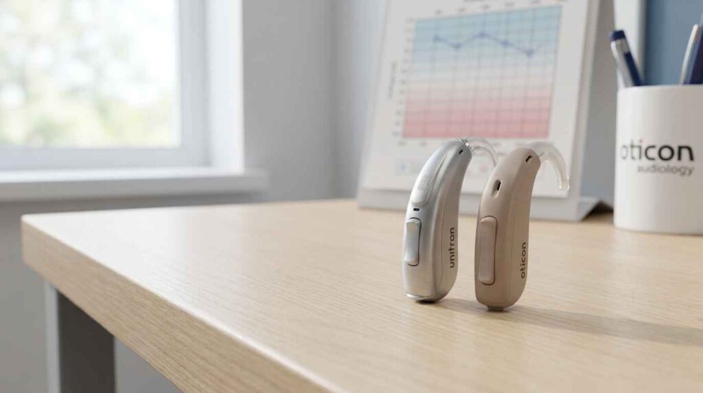 Audífonos medicados Unitron vs. Oticon: Comparativa y cuál elegir